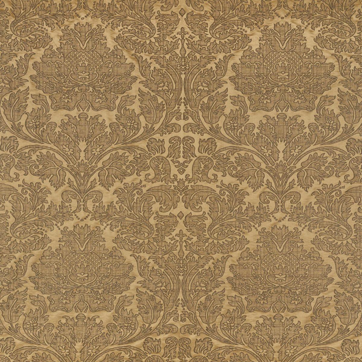Schumacher Belice Damasco Antique Gold Old Bad! Fabric | Atlanta Fabrics