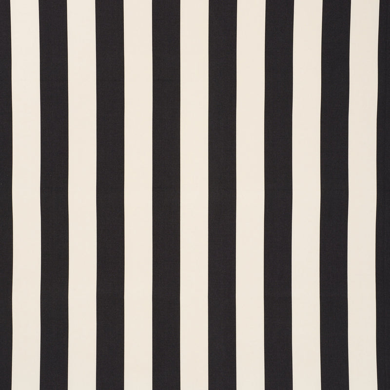 Schumacher CABANA STRIPE INDOOR/OUTDOOR BLACK Fabric | Atlanta Fabrics