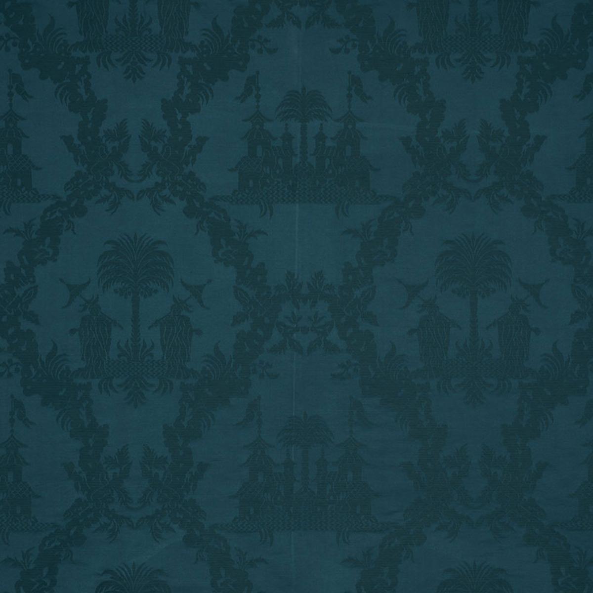 SCHUMACHER CHINOISERIE ROYALE PEACOCK FABRIC | Atlanta Fabrics