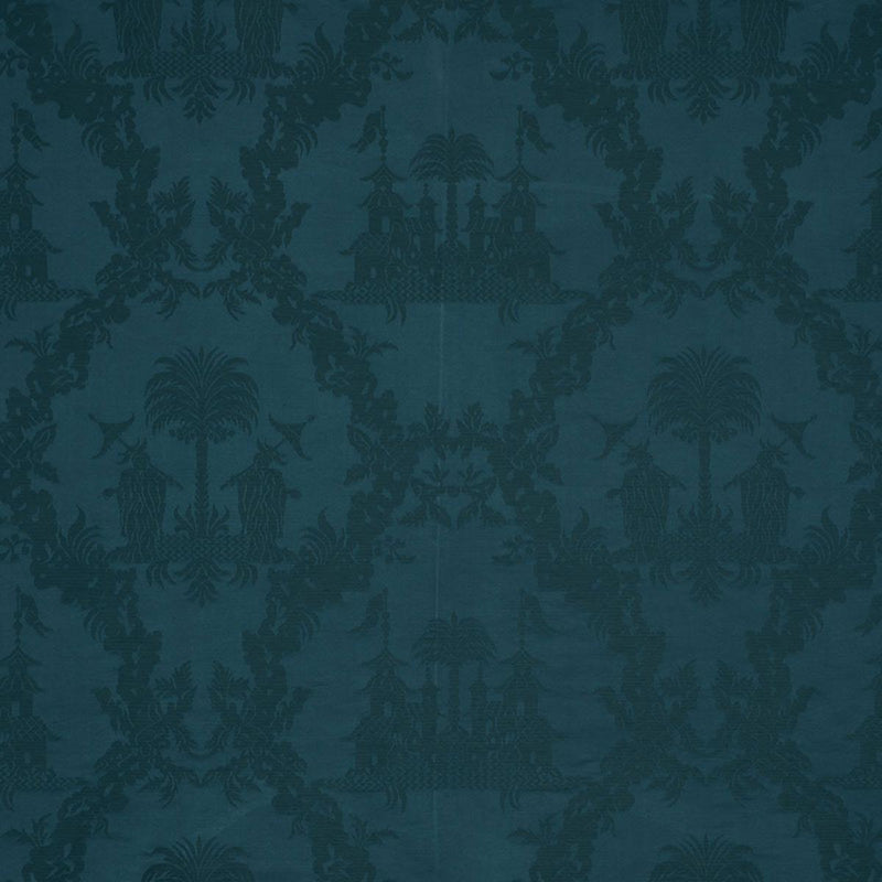 SCHUMACHER CHINOISERIE ROYALE PEACOCK FABRIC | Atlanta Fabrics