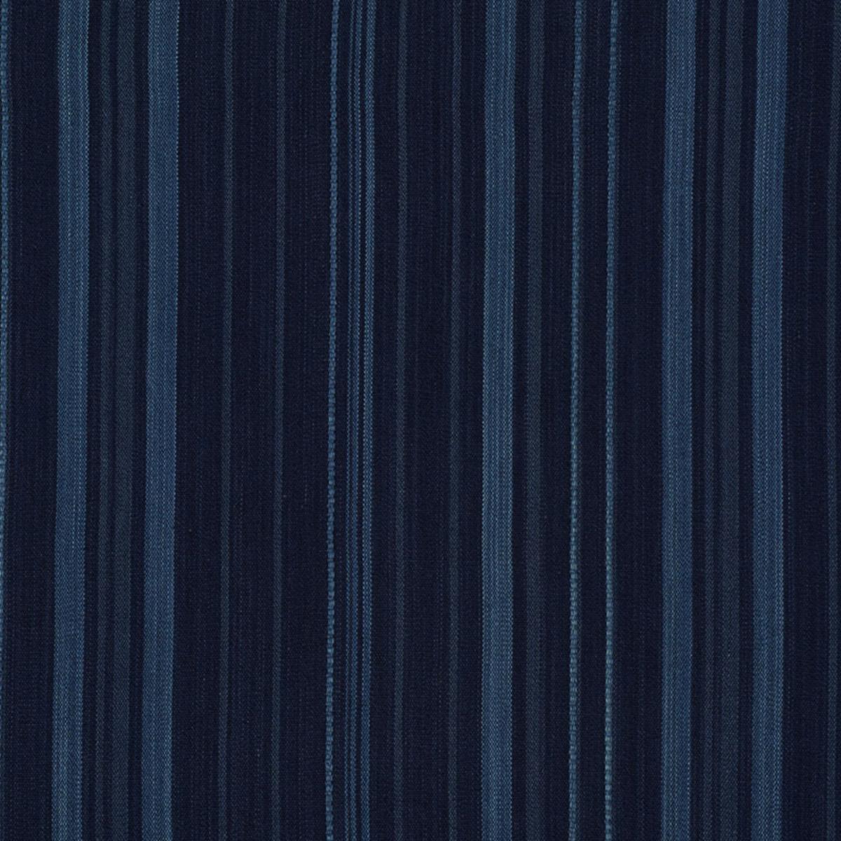 SCHUMACHER CAJAMARCA STRIPE INDIGO FABRIC | Atlanta Fabrics
