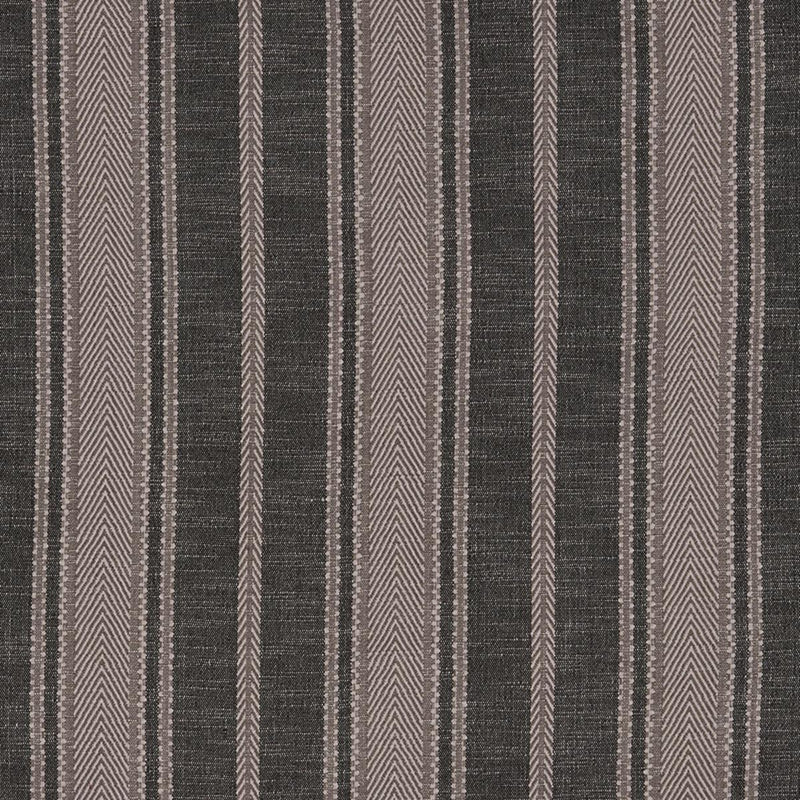 SCHUMACHER ZINA STRIPE CHARCOAL FABRIC | Atlanta Fabrics