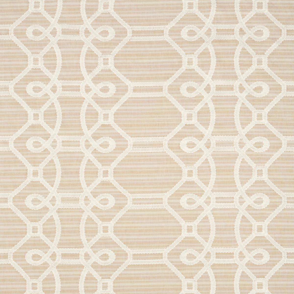 SCHUMACHER ZIZ EMBROIDERY NATURAL FABRIC | Atlanta Fabrics