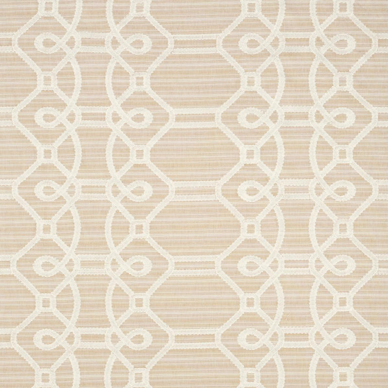 SCHUMACHER ZIZ EMBROIDERY NATURAL FABRIC | Atlanta Fabrics