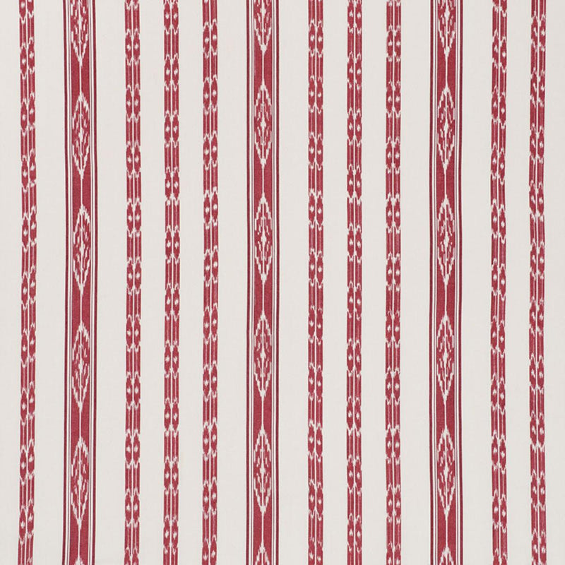 SCHUMACHER MARIAM IKAT RED FABRIC | Atlanta Fabrics