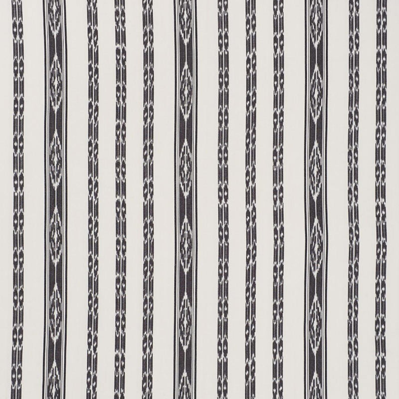 SCHUMACHER MARIAM IKAT BLACK FABRIC | Atlanta Fabrics