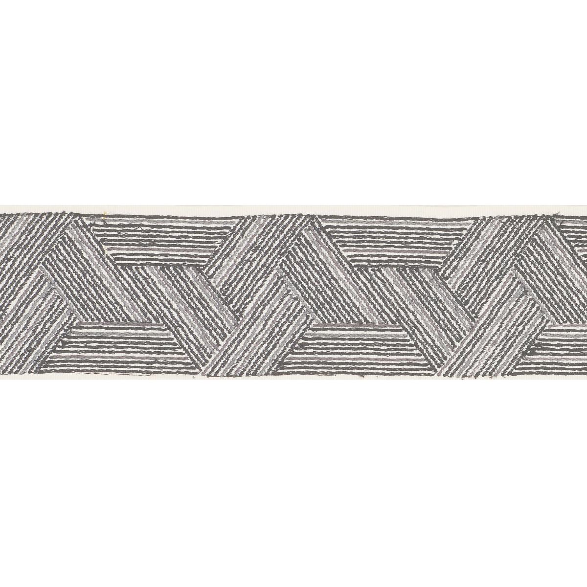 SCHUMACHER INARA TAPE BLACK & CHARCOAL TRIM | Atlanta Fabrics
