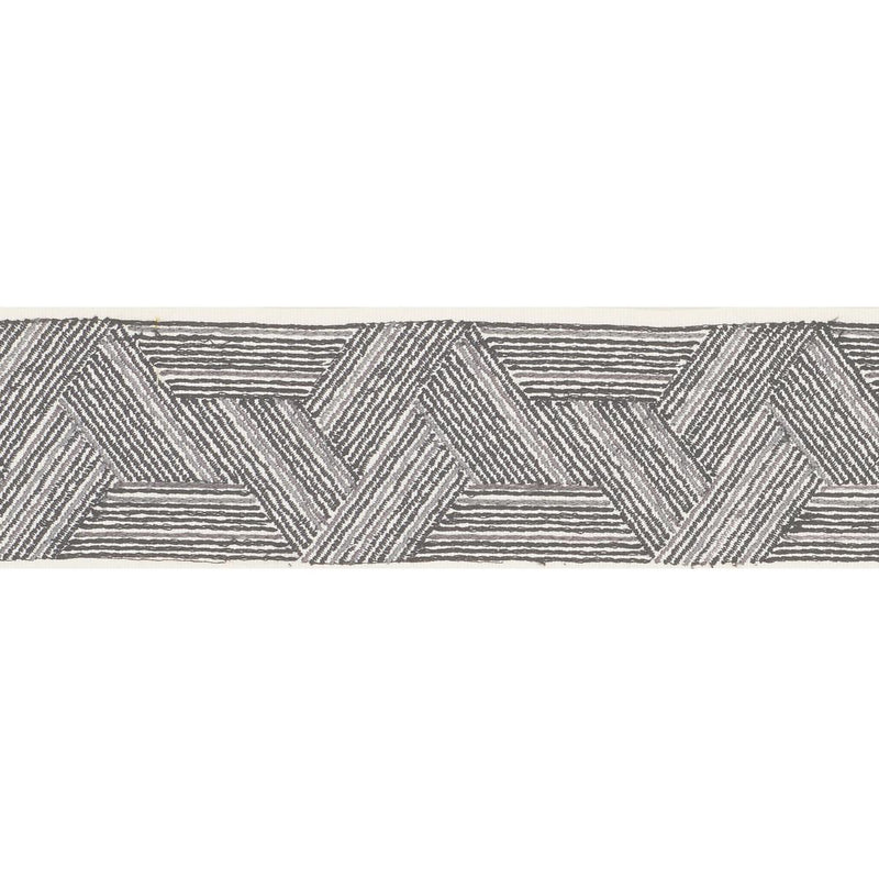 SCHUMACHER INARA TAPE BLACK & CHARCOAL TRIM | Atlanta Fabrics