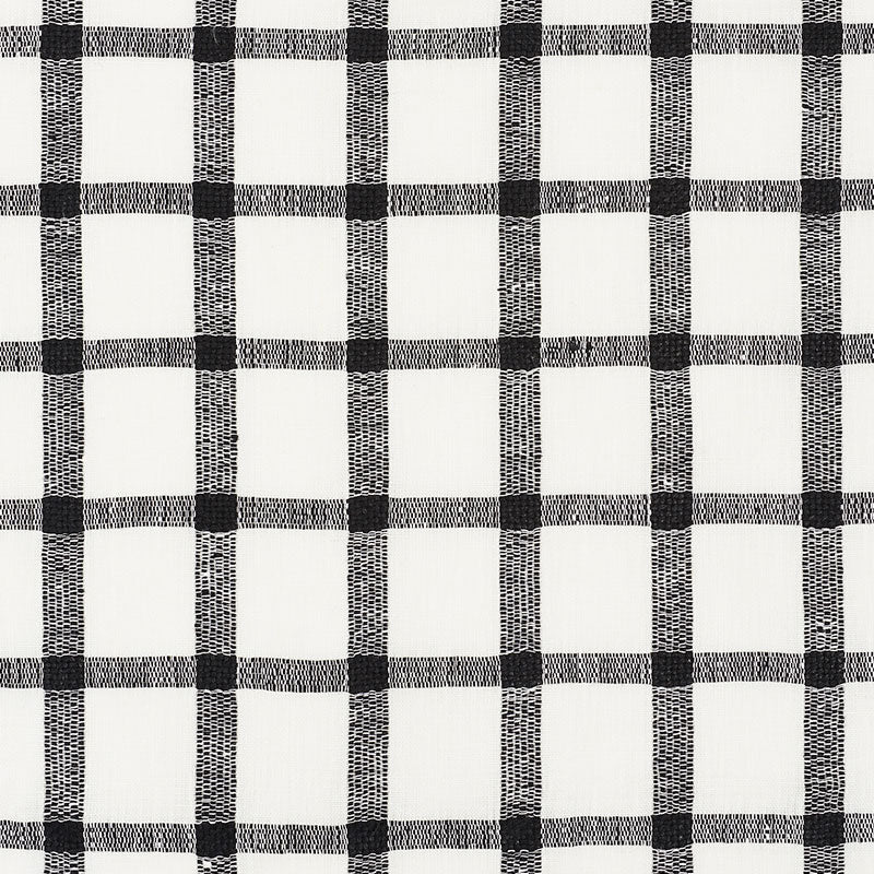 Schumacher PAULINE CHECK CASEMENT BLACKWORK Fabric | Atlanta Fabrics