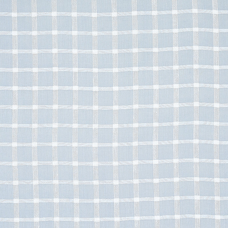 Schumacher PAULINE CHECK CASEMENT CHAMBRAY Fabric | Atlanta Fabrics