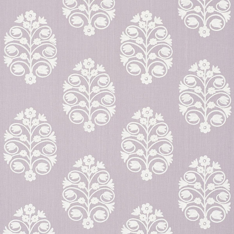 SCHUMACHER TALITHA EMBROIDERY WISTERIA FABRIC | Atlanta Fabrics