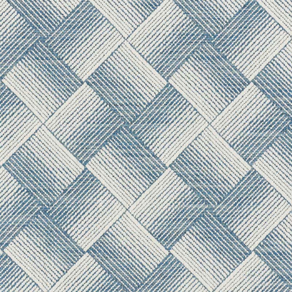 SCHUMACHER ASHBERG BLUE FABRIC | Atlanta Fabrics