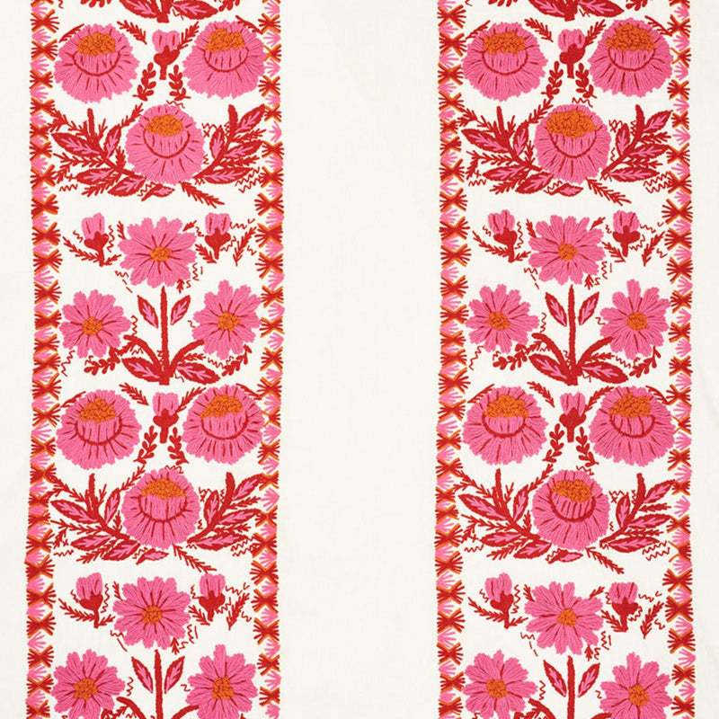 SCHUMACHER MARGUERITE EMBROIDERY BLOSSOM FABRIC | Atlanta Fabrics