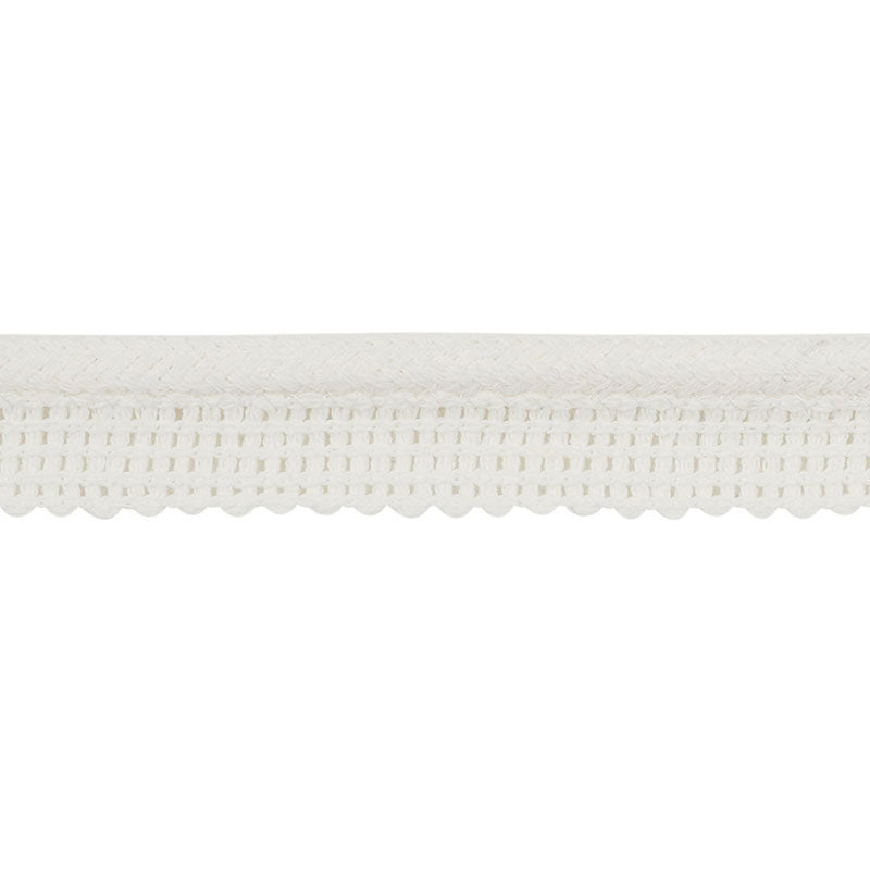 Schumacher EUBIE LIP CORD INDOOR/OUTDOOR WHITE Trim | Atlanta Fabrics