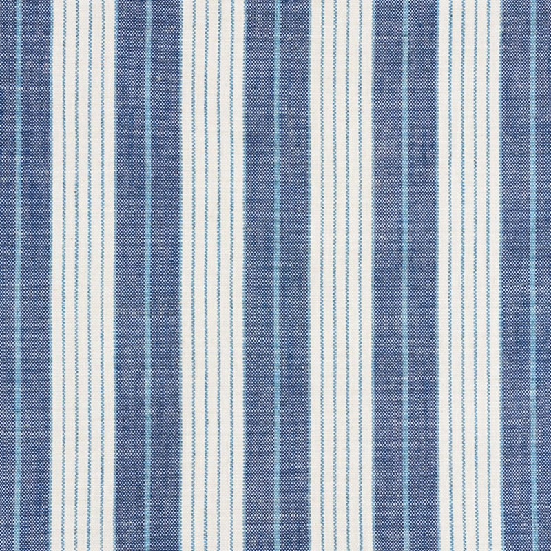 SCHUMACHER HORST STRIPE DELFT FABRIC | Atlanta Fabrics