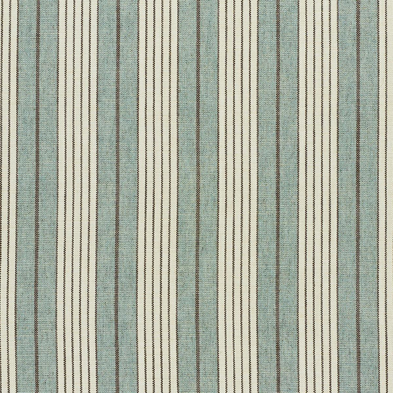 SCHUMACHER HORST STRIPE SKY FABRIC | Atlanta Fabrics