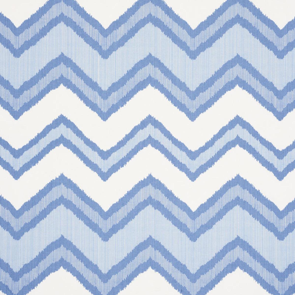 SCHUMACHER CHEVRON IKAT BLUE FABRIC | Atlanta Fabrics