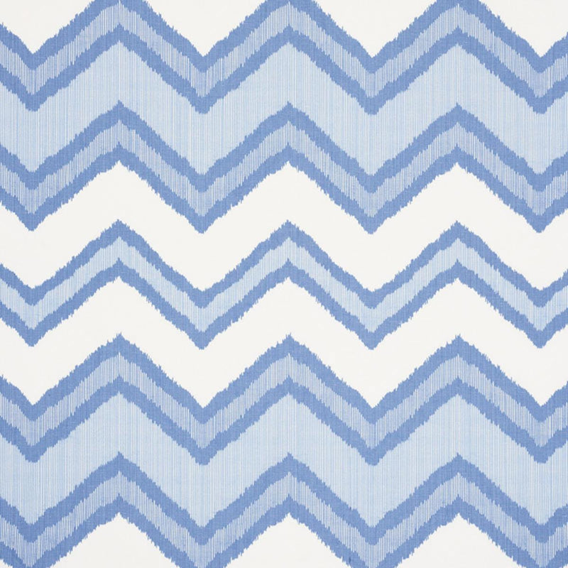 SCHUMACHER CHEVRON IKAT BLUE FABRIC | Atlanta Fabrics