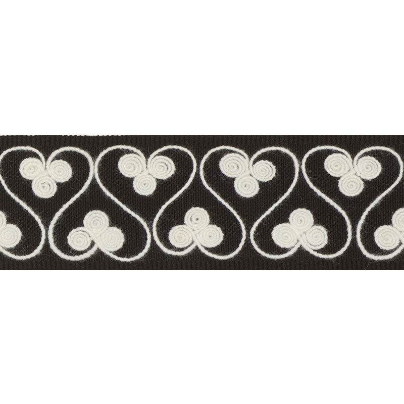 Schumacher Coquette Tape BLACK Trim | Atlanta Fabrics
