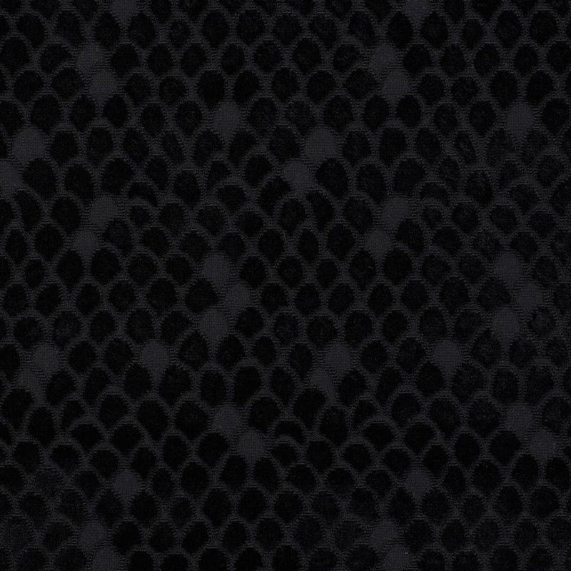 SCHUMACHER ESTHER VELVET ONYX FABRIC | Atlanta Fabrics