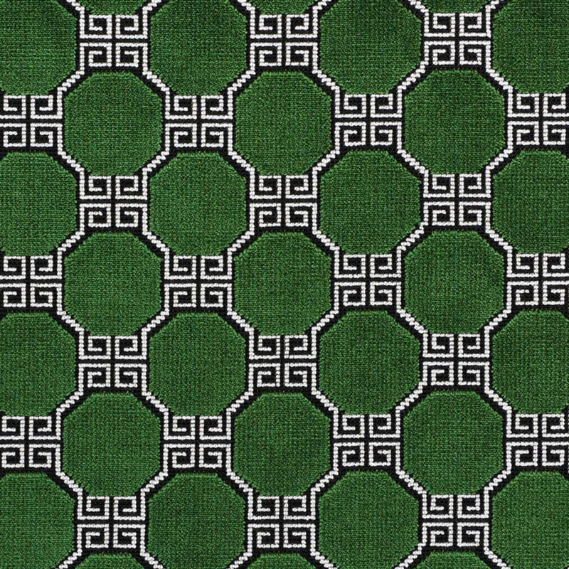 SCHUMACHER OCTAVIA VELVET EMERALD FABRIC | Atlanta Fabrics