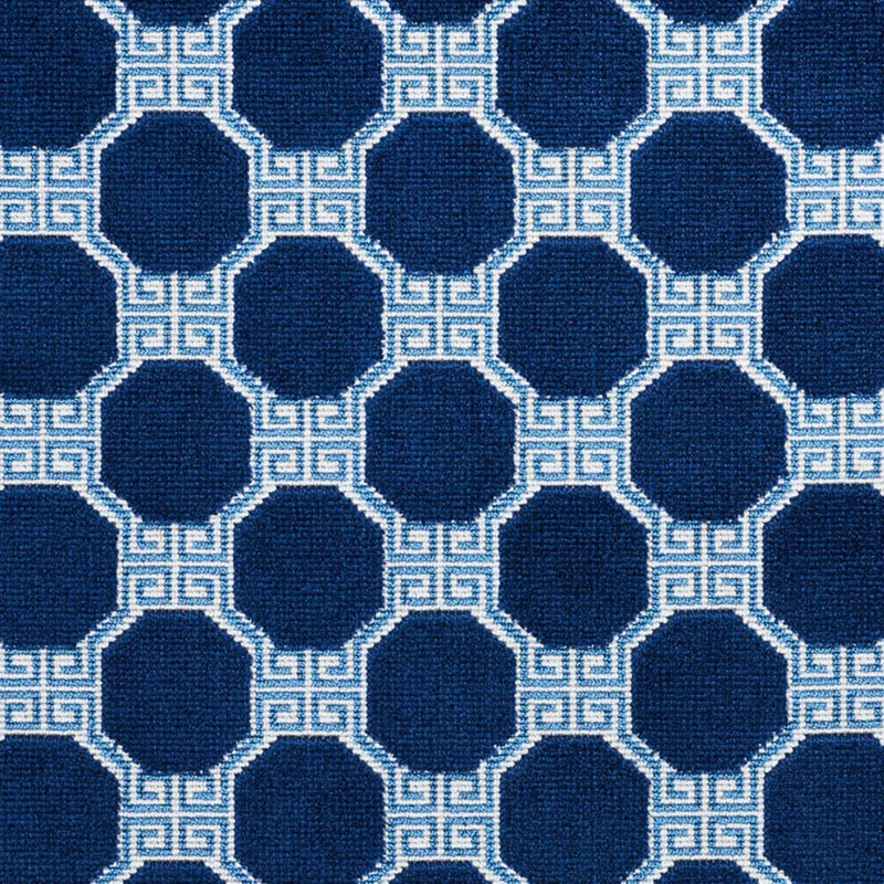 SCHUMACHER OCTAVIA VELVET SAPPHIRE FABRIC | Atlanta Fabrics