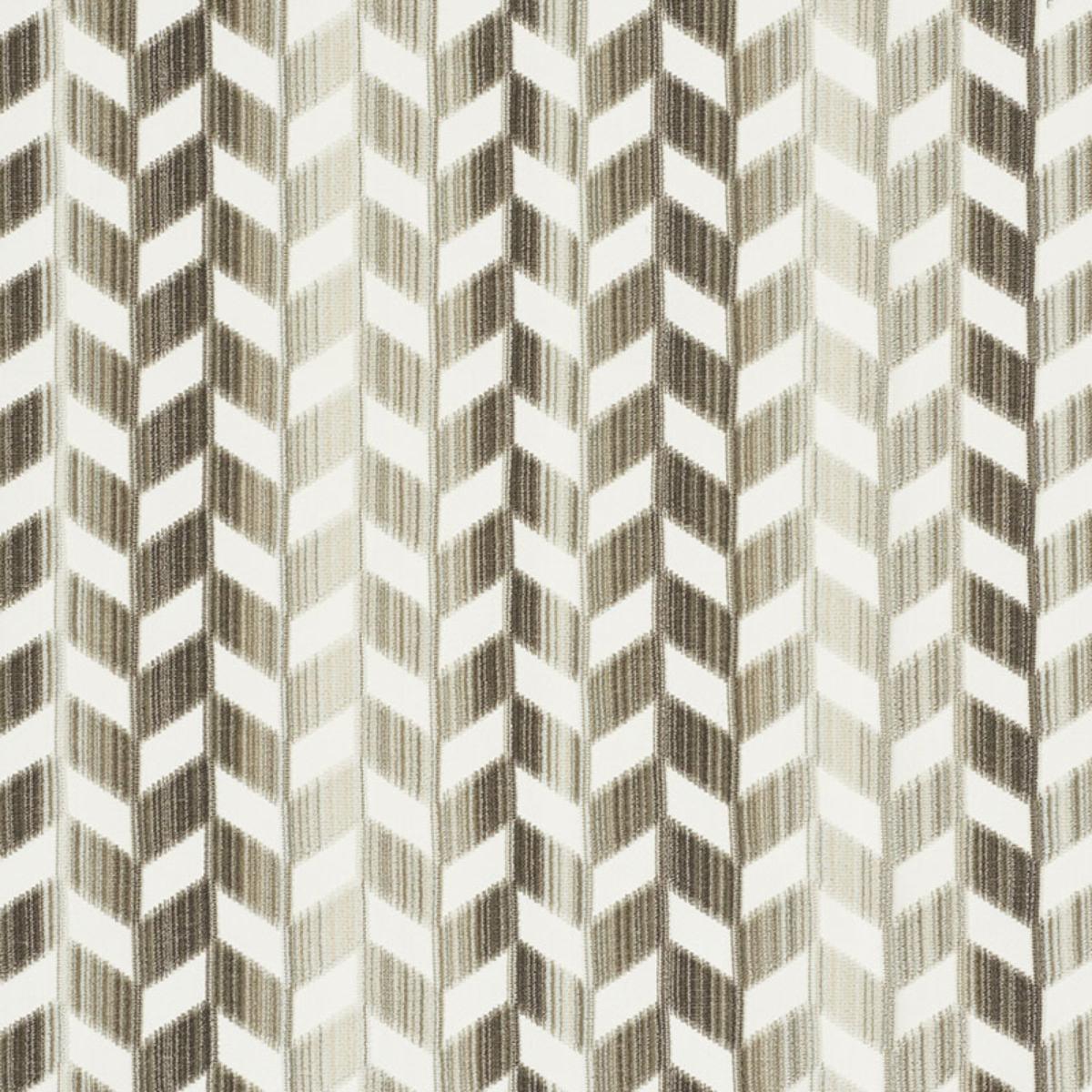 SCHUMACHER CHEVRON STRIE VELVET STONE FABRIC | Atlanta Fabrics
