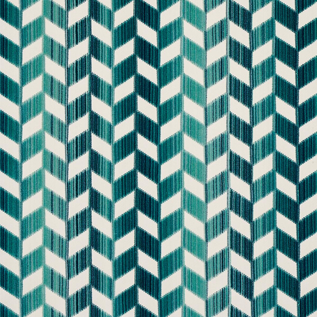 CHEVRON STRIÌä VELVET PEACOCK