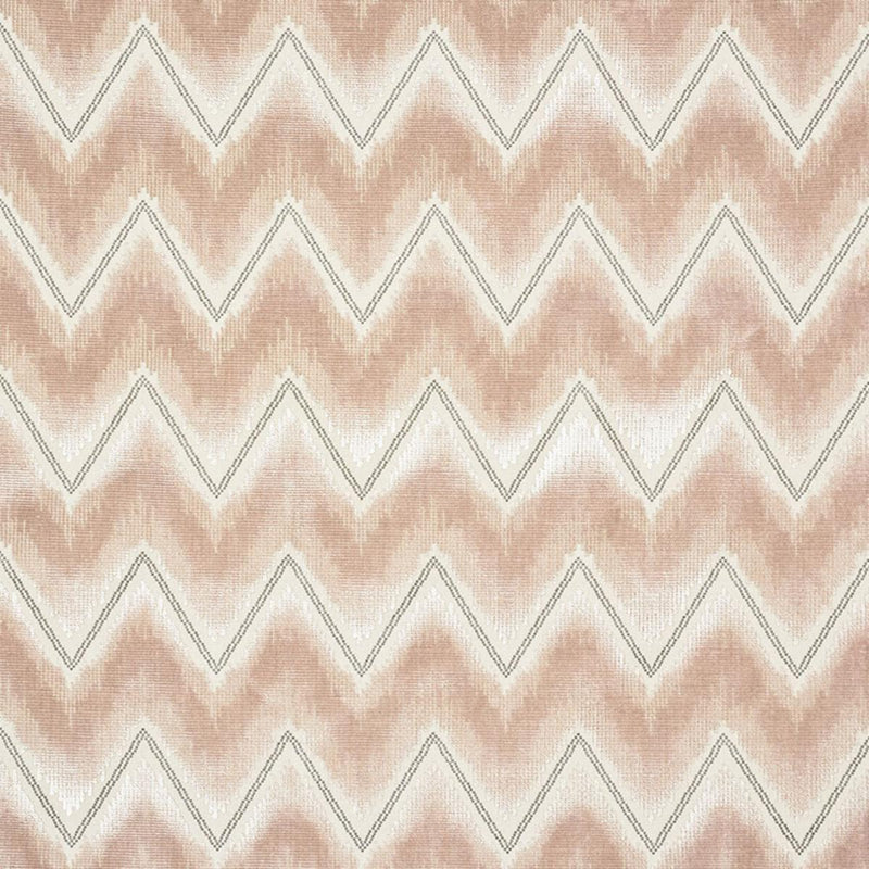 SCHUMACHER CHEVRON VELVET BLUSH FABRIC | Atlanta Fabrics