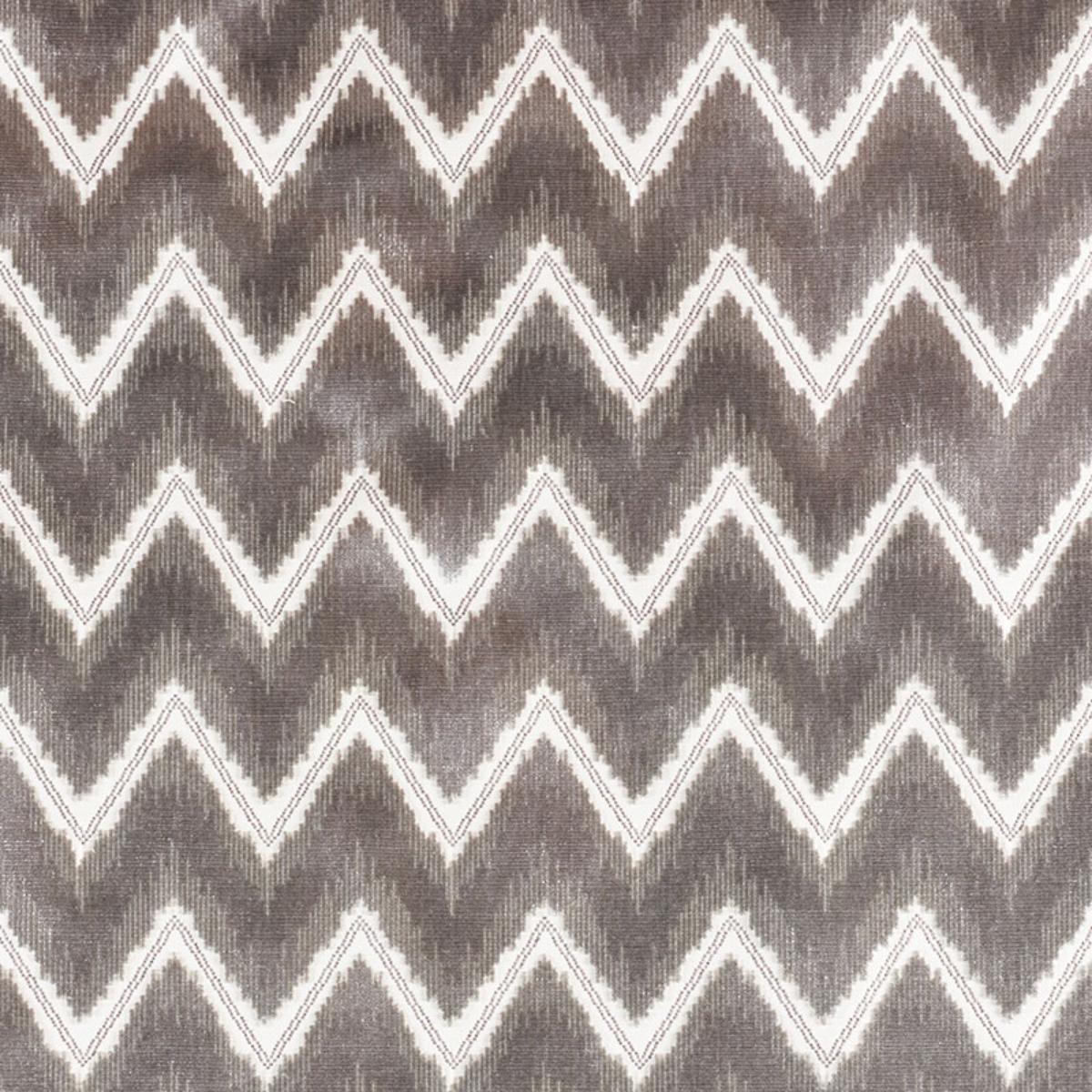 SCHUMACHER CHEVRON VELVET GREY FABRIC | Atlanta Fabrics