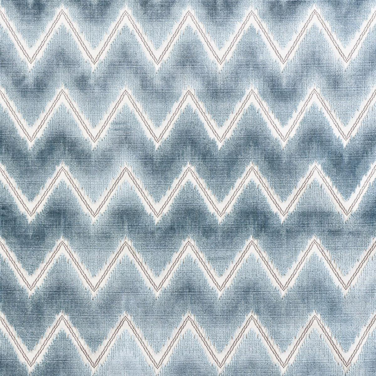 SCHUMACHER CHEVRON VELVET MINERAL FABRIC | Atlanta Fabrics