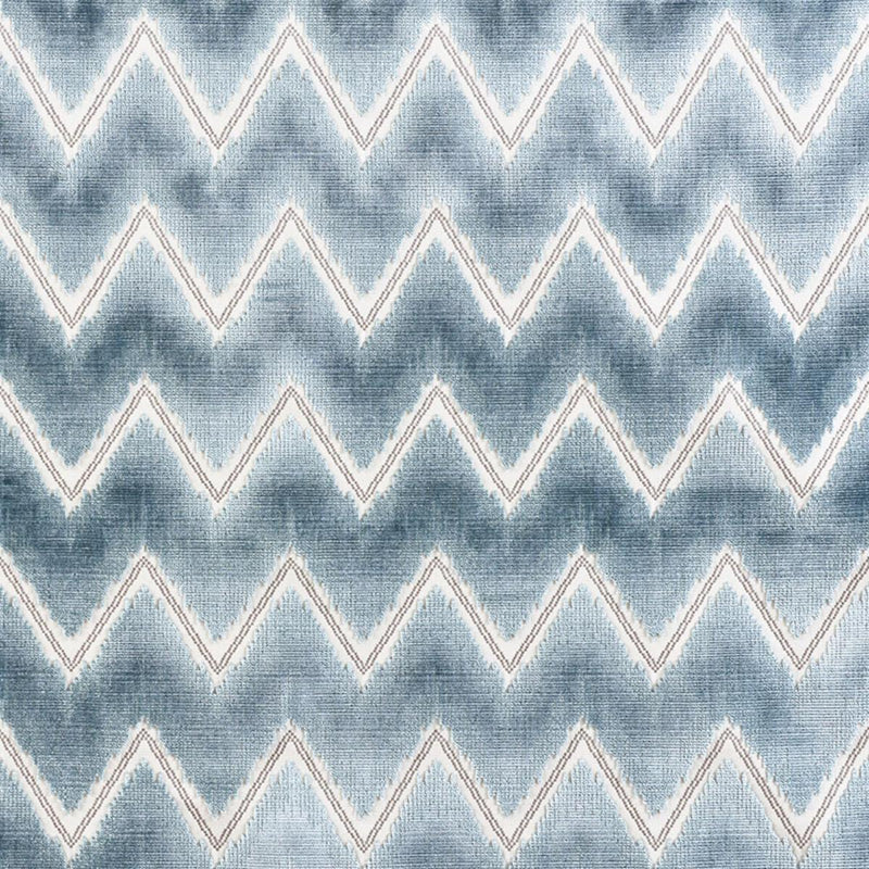 SCHUMACHER CHEVRON VELVET MINERAL FABRIC | Atlanta Fabrics