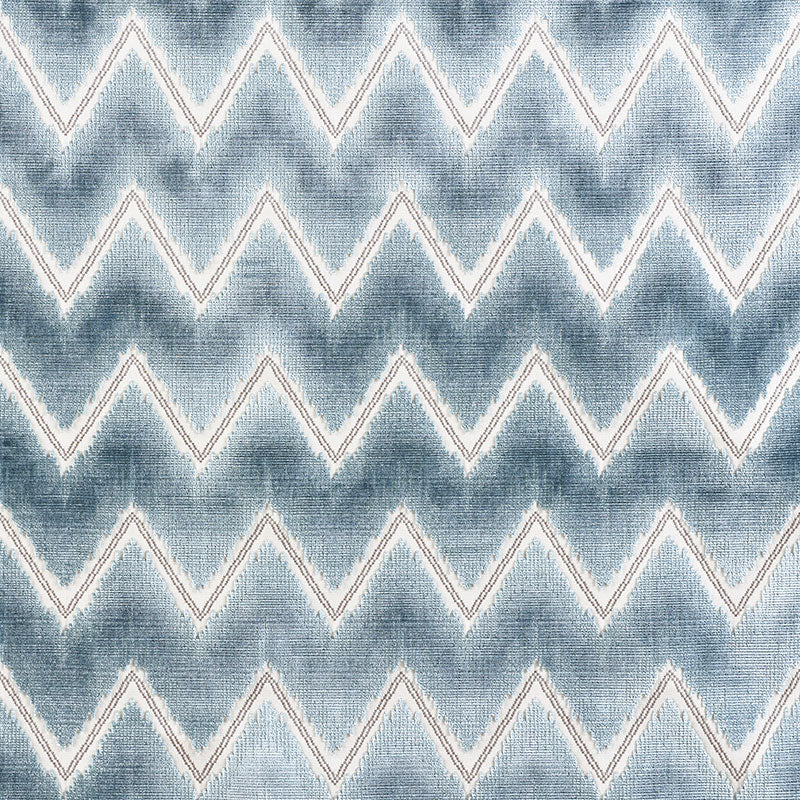 Schumacher CHEVRON VELVET MINERAL Fabric | Atlanta Fabrics