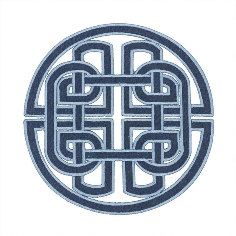 SCHUMACHER CHINOISERIE APPLIQUE BLUE TRIM | Atlanta Fabrics
