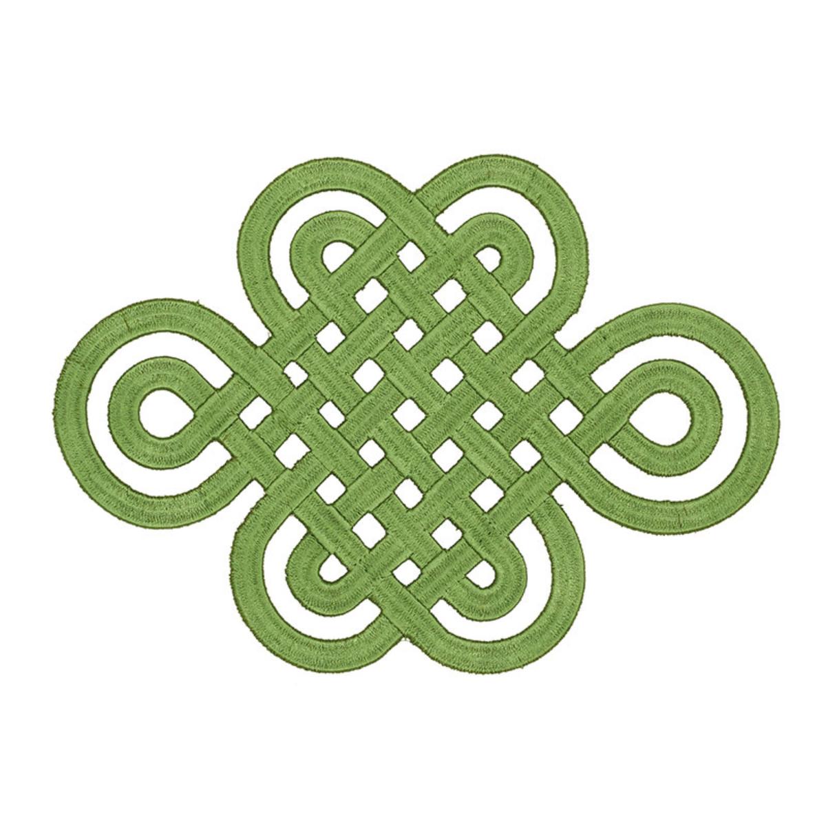GOOD LUCK KNOT APPLIQUE JADE