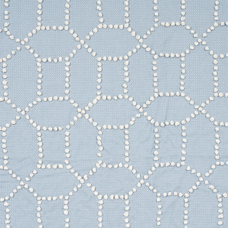 SCHUMACHER Vento Embroidery SKY FABRIC | Atlanta Fabrics