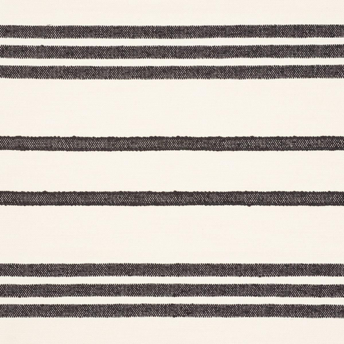 SCHUMACHER DUNE STRIPE BLACK FABRIC | Atlanta Fabrics