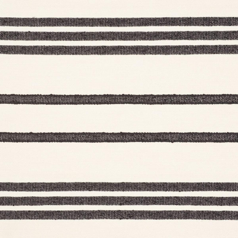 SCHUMACHER DUNE STRIPE BLACK FABRIC | Atlanta Fabrics