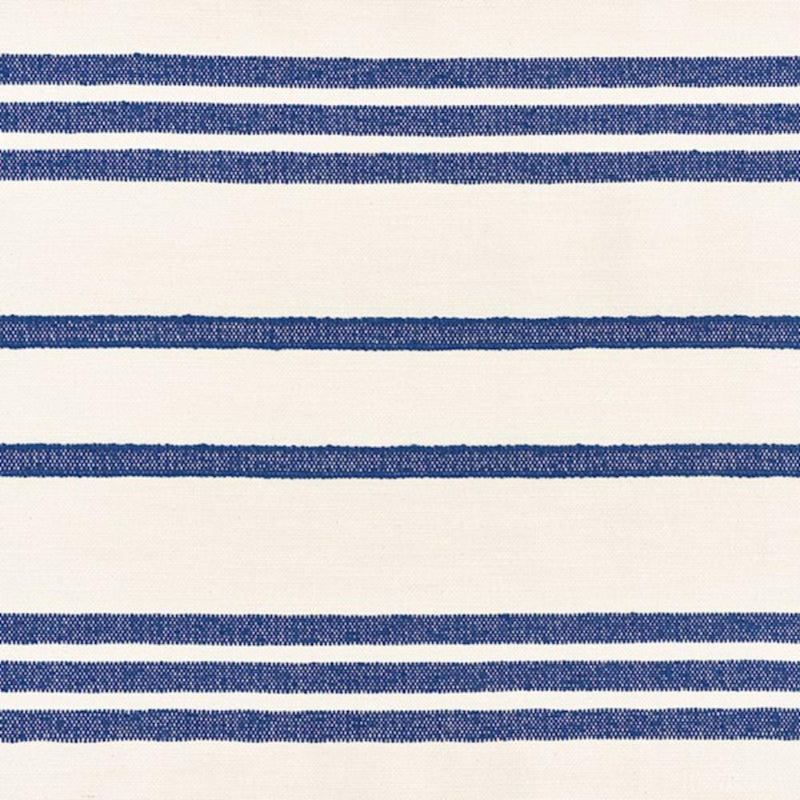 SCHUMACHER DUNE STRIPE BLUE FABRIC | Atlanta Fabrics