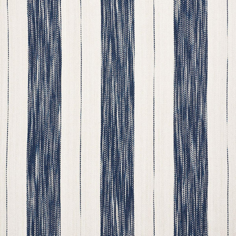SCHUMACHER ARROYO STRIPE INDIGO FABRIC | Atlanta Fabrics