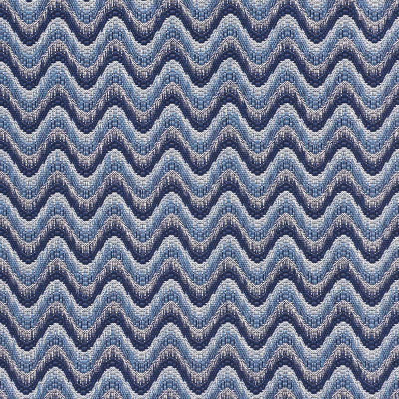 SCHUMACHER BARGELLO WAVE BLUE FABRIC | Atlanta Fabrics