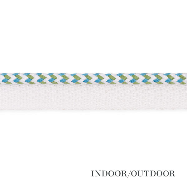 Schumacher BOLANDER CORD INDOOR/OUTDOOR AQUA Trim | Atlanta Fabrics
