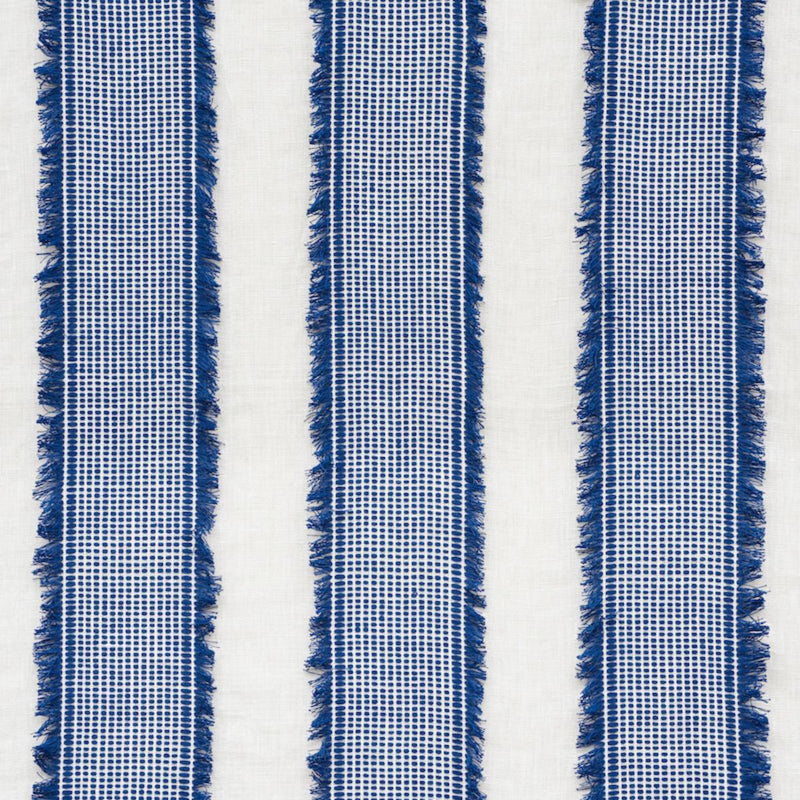 SCHUMACHER TULUM CASEMENT BLUE FABRIC | Atlanta Fabrics