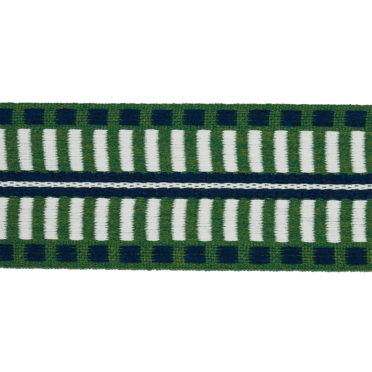 Schumacher JACOBSEN TAPE INDOOR/OUTDOOR EMERALD Trim | Atlanta Fabrics