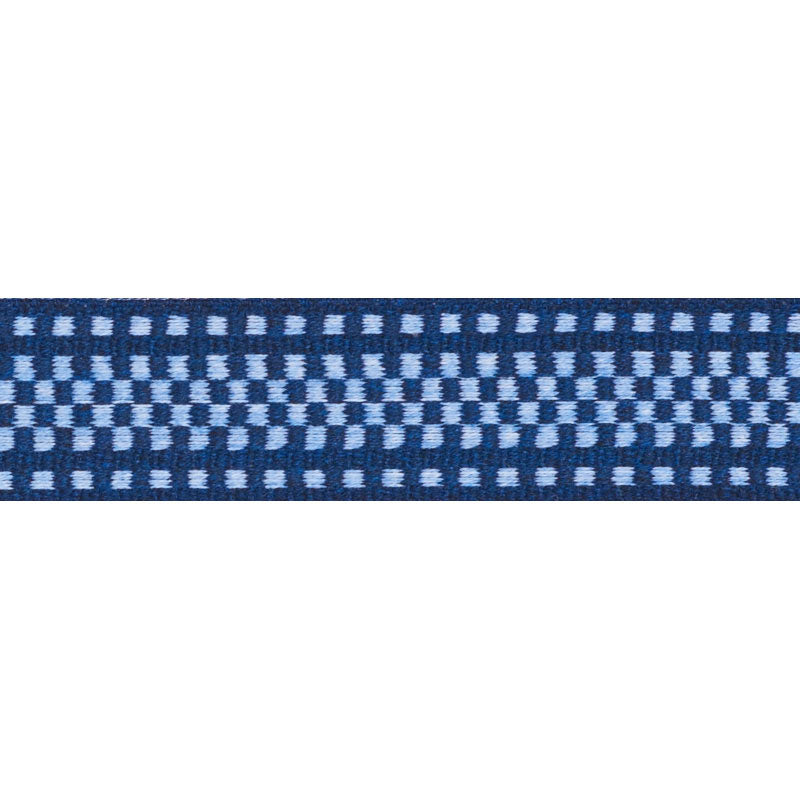 Schumacher MARTA TAPE INDOOR/OUTDOOR CHAMBRAY & NAVY Trim | Atlanta Fabrics