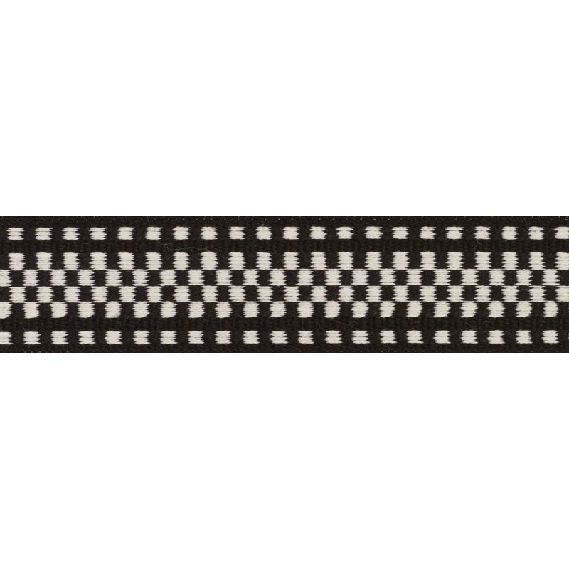Schumacher MARTA TAPE INDOOR/OUTDOOR BLACK Trim | Atlanta Fabrics