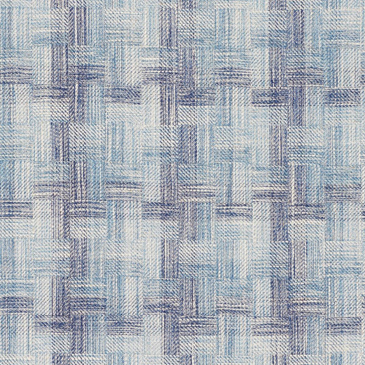 SCHUMACHER BORO PLAID INDIGO FABRIC | Atlanta Fabrics