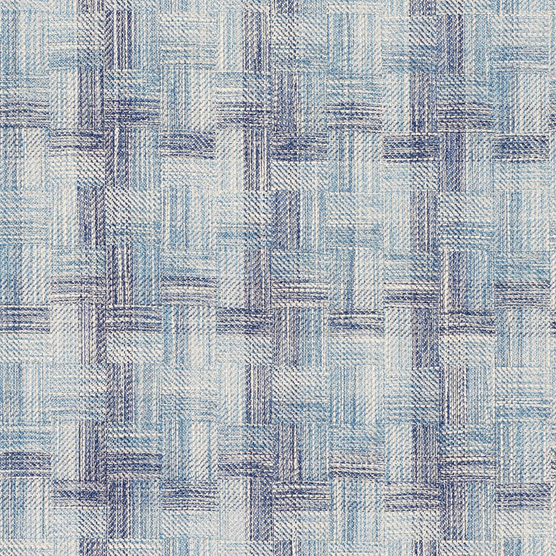 Schumacher BORO PLAID INDIGO Fabric | Atlanta Fabrics
