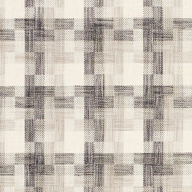 SCHUMACHER BORO PLAID CHARCOAL FABRIC | Atlanta Fabrics