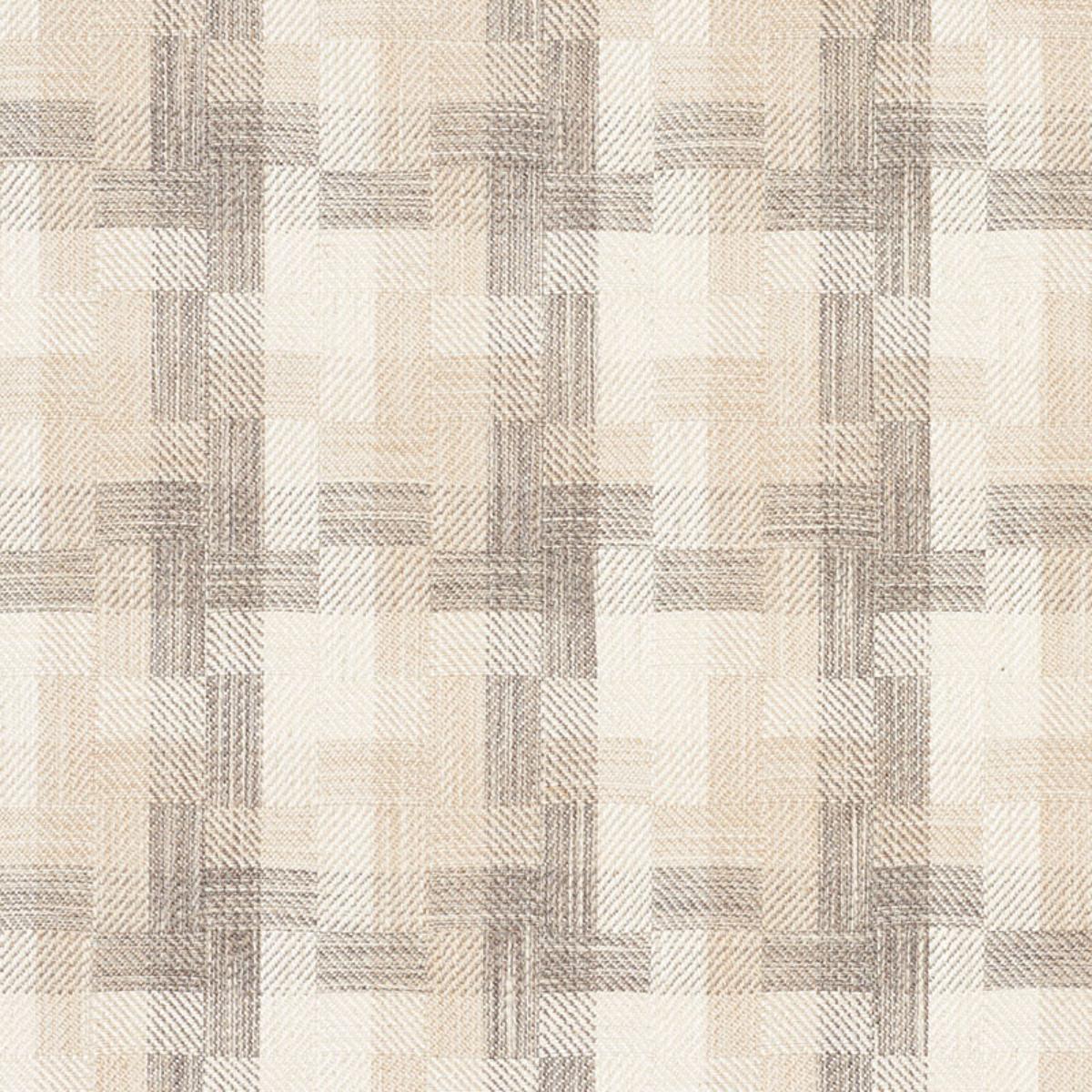 SCHUMACHER BORO PLAID NATURAL FABRIC | Atlanta Fabrics
